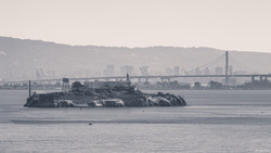 Alcatraz and The Oakland Bay Bridge